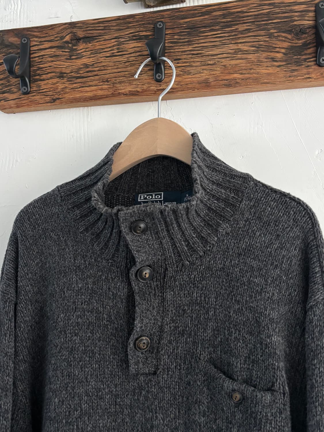Polo 폴로 랄프로렌 차콜 하이넥 포켓 니트 상품이미지6