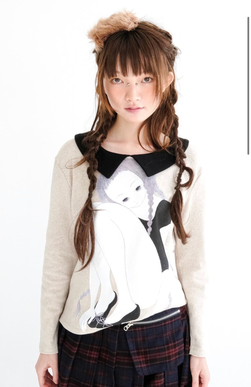 샵페어리 fa.er.ie] girl painting collar shir 상품이미지1