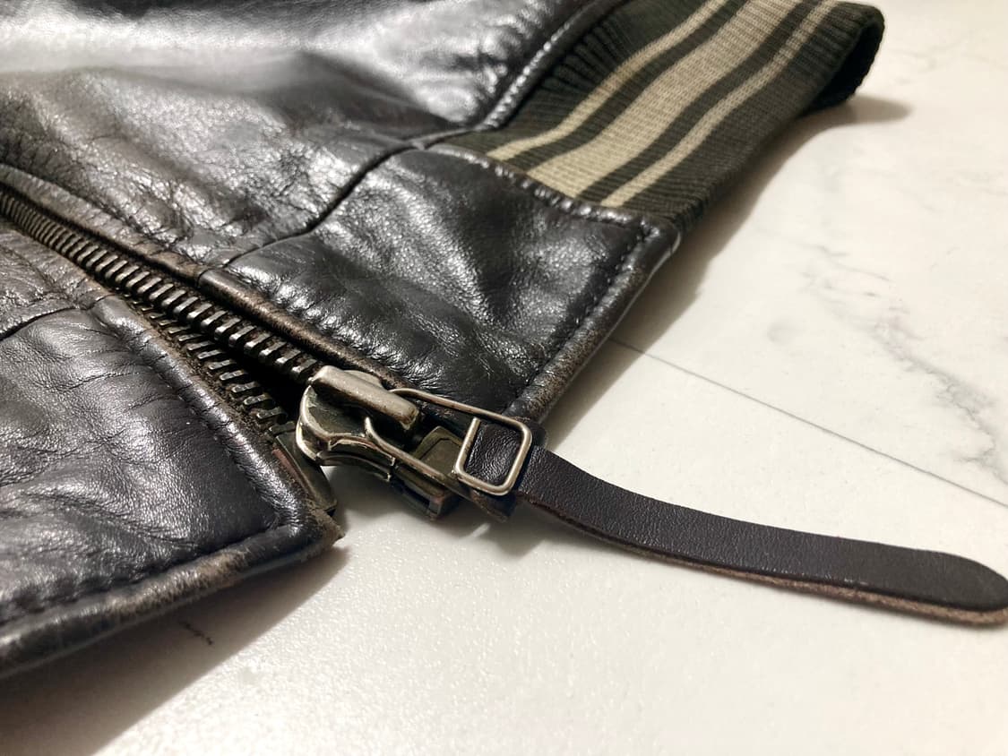 90s 에코 언리미티드 소가죽 레더 봄버 자켓 105-110 상품이미지9