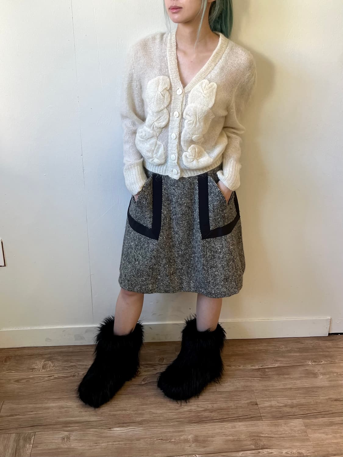 J&M Davidson 트위드 스커트 상품이미지6