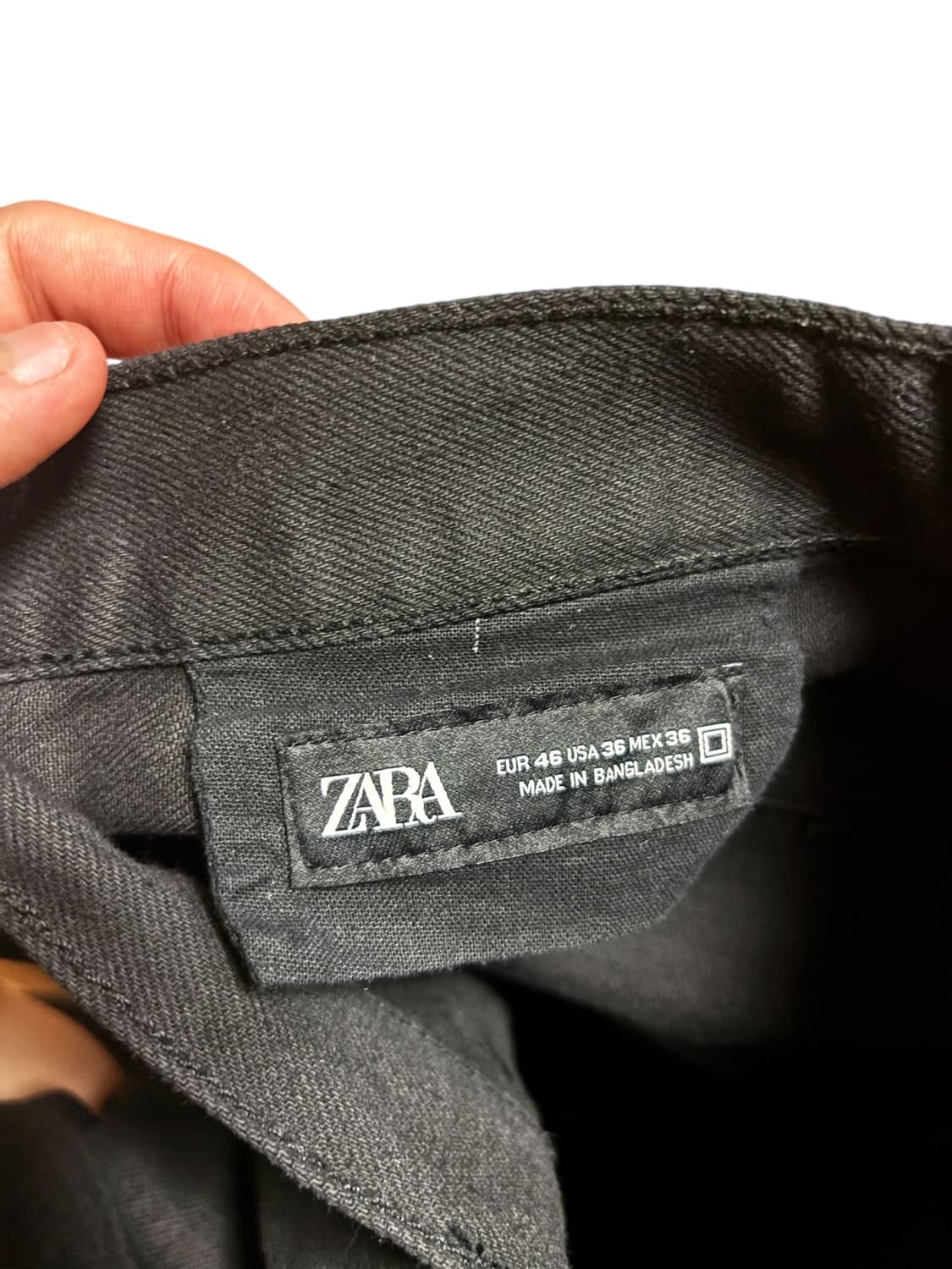 자라 블랙 더블니 카펜터 워크팬츠 상품이미지8