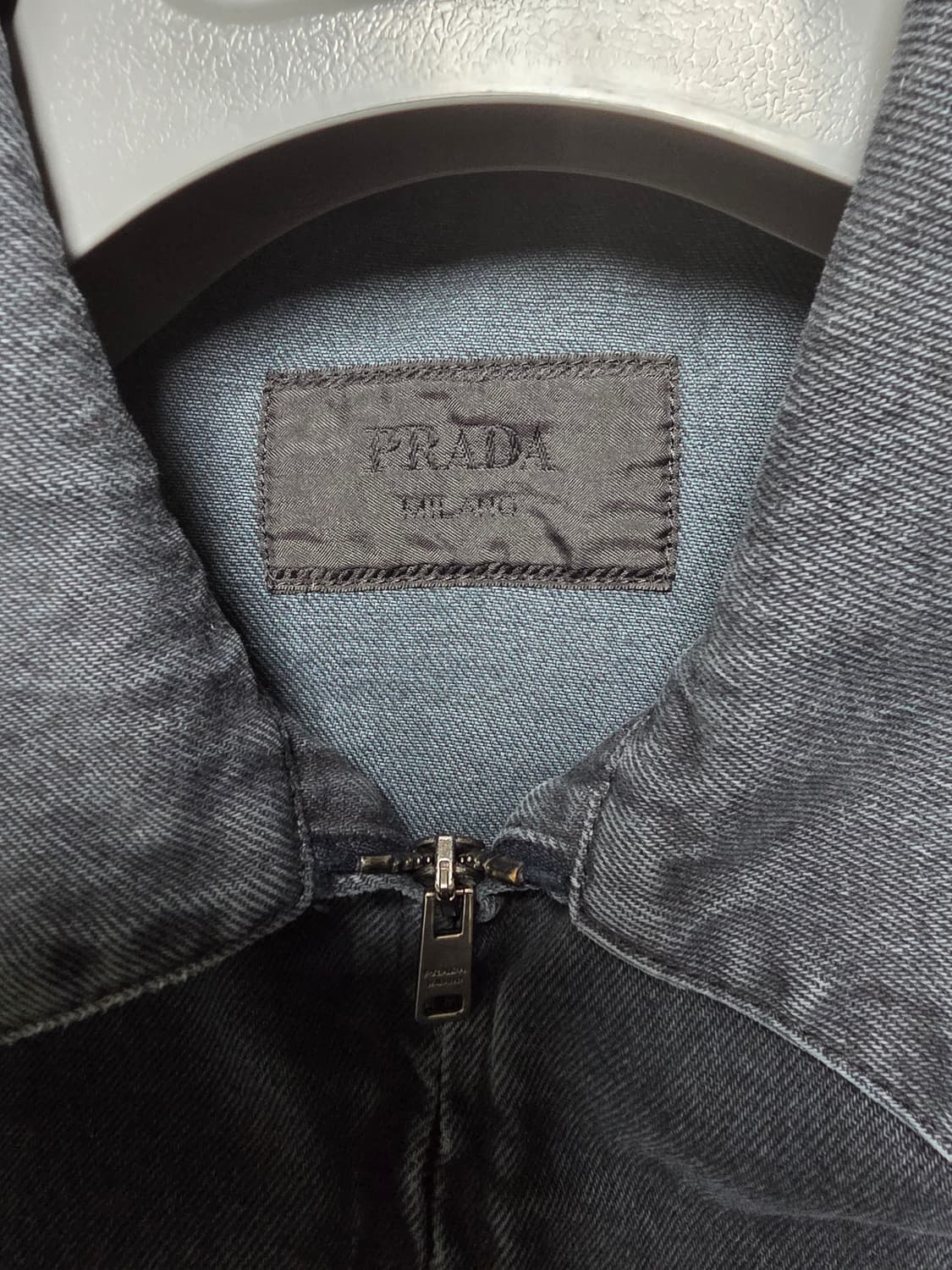 프라다 블루종 데님 자켓 옵시디언 L 상품이미지3