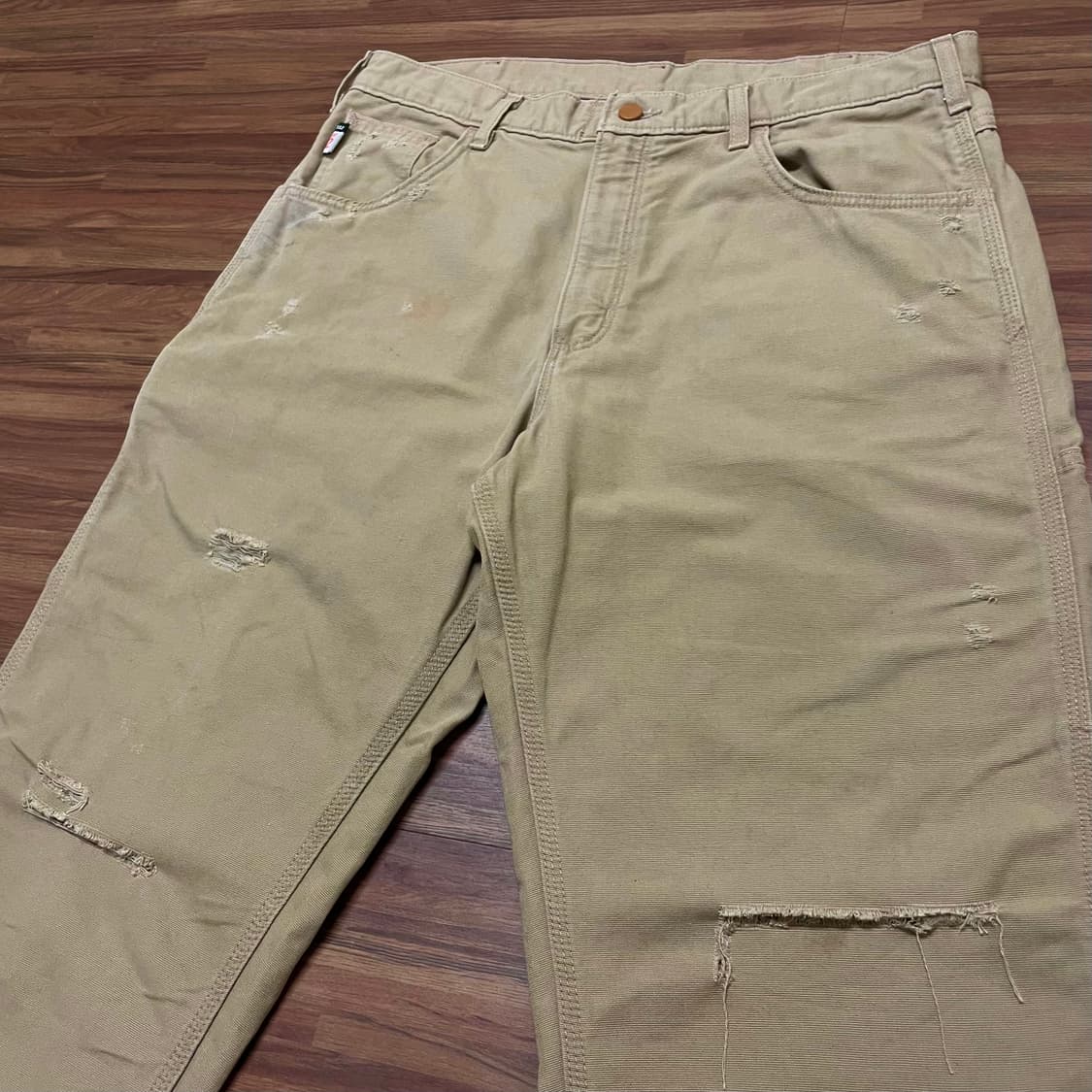 칼하트 FR 싱글니 카펜터 디스 워크팬츠 골든 카키 gkh 36 상품이미지2