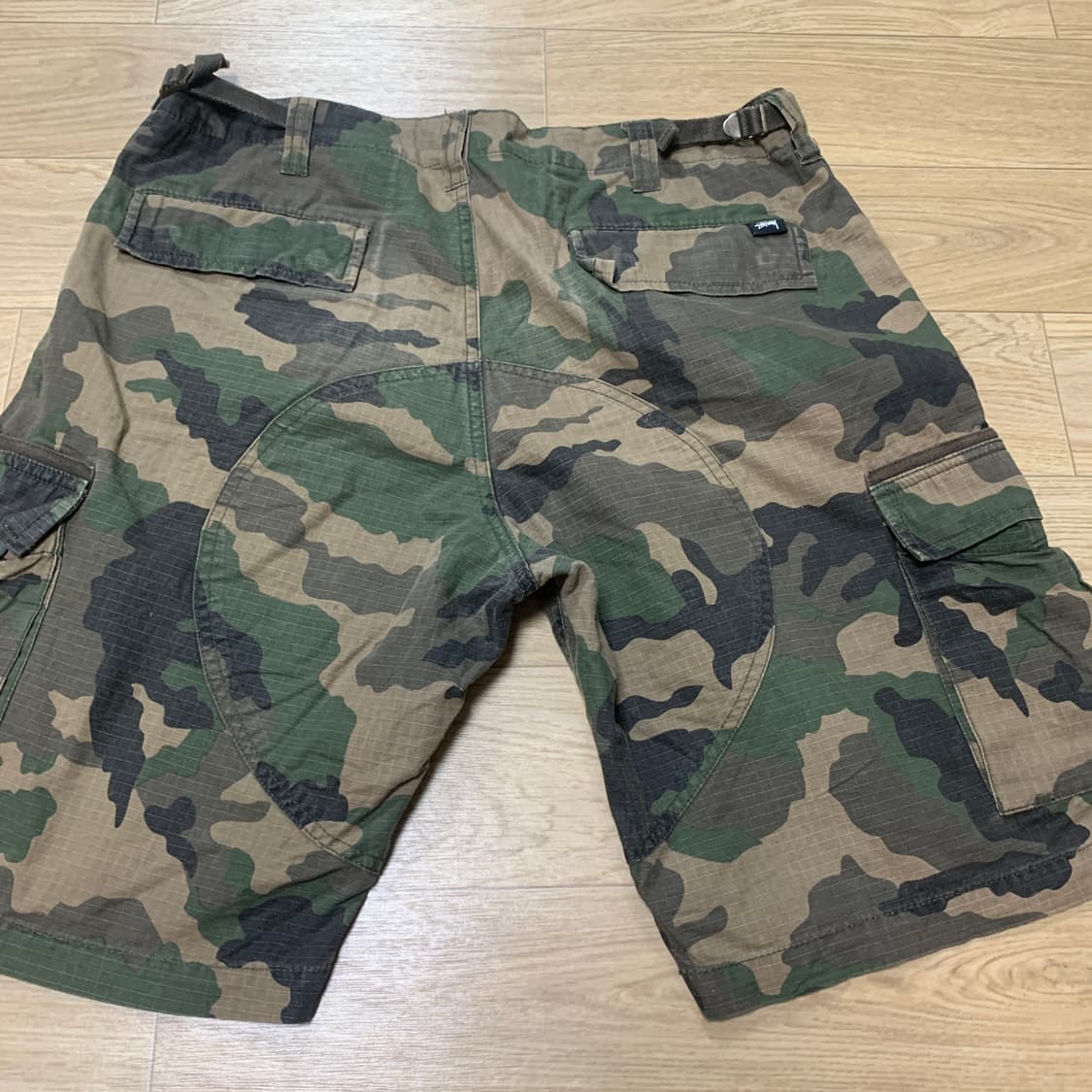 32) Stussy 스투시 카모플라쥬 립스탑 사이드 비조 카고 쇼츠 상품이미지2