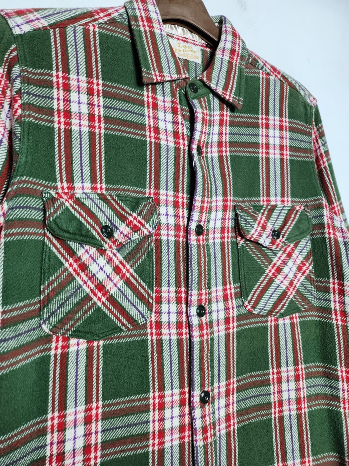 L 리 스포츠웨어 플란넬 체크셔츠 상품이미지2