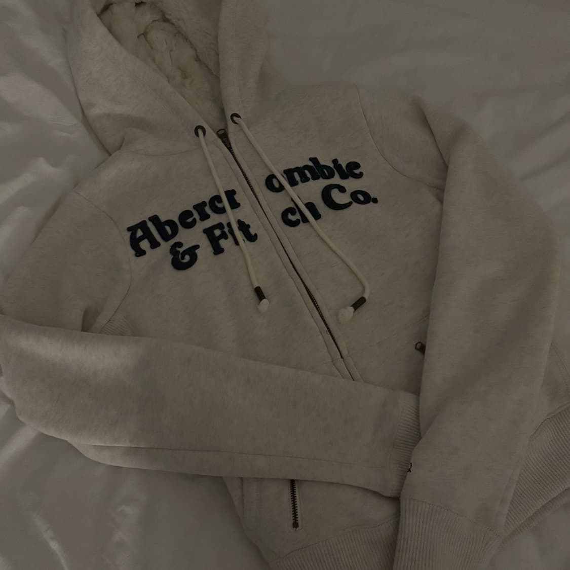 아베크롬비 울프죠 후드집업 퍼 오트밀 [유일매물] 상품이미지2