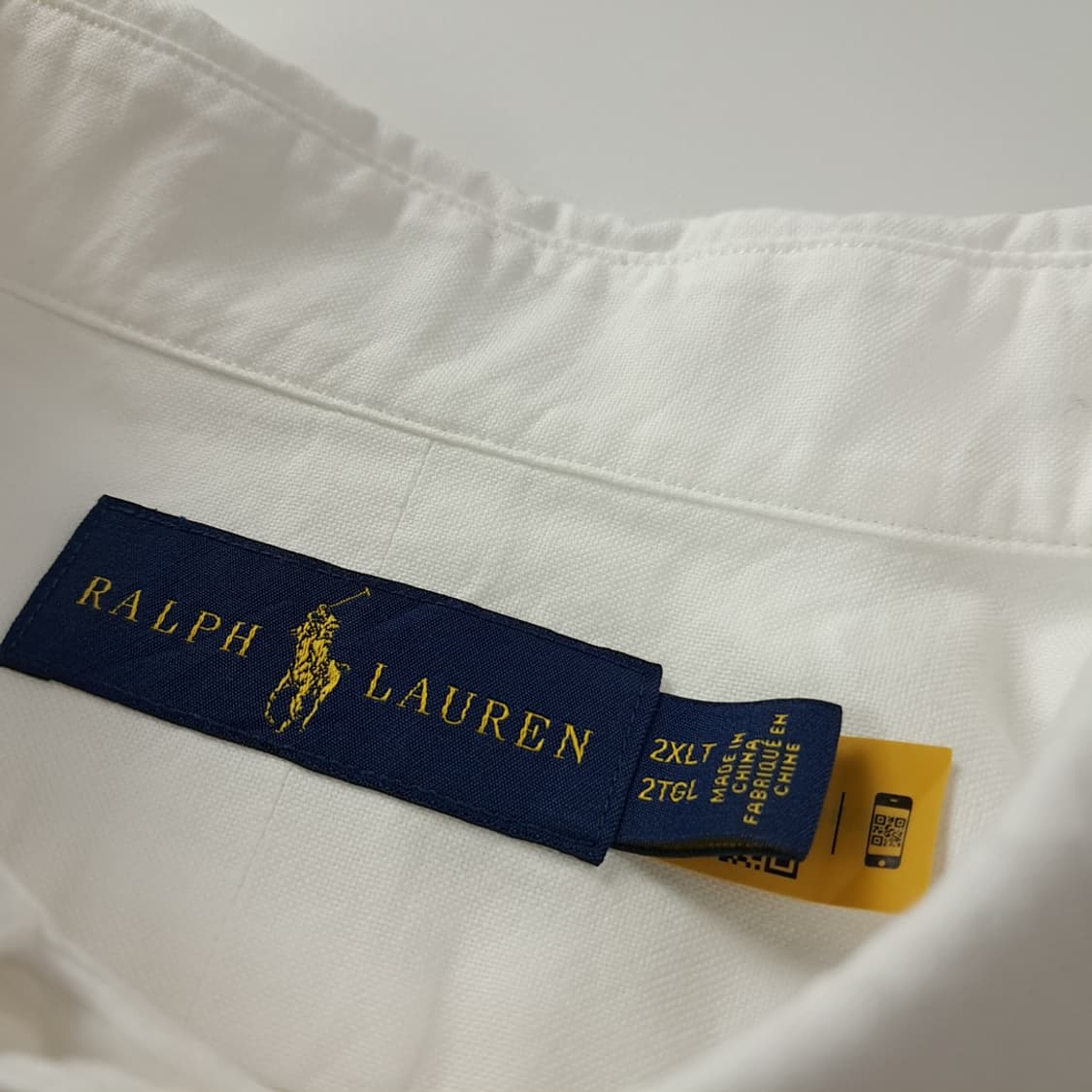 CK310 2XLT 폴로 QR인증 네이비포니 화이트 옥스포드셔츠 남방 상품이미지3