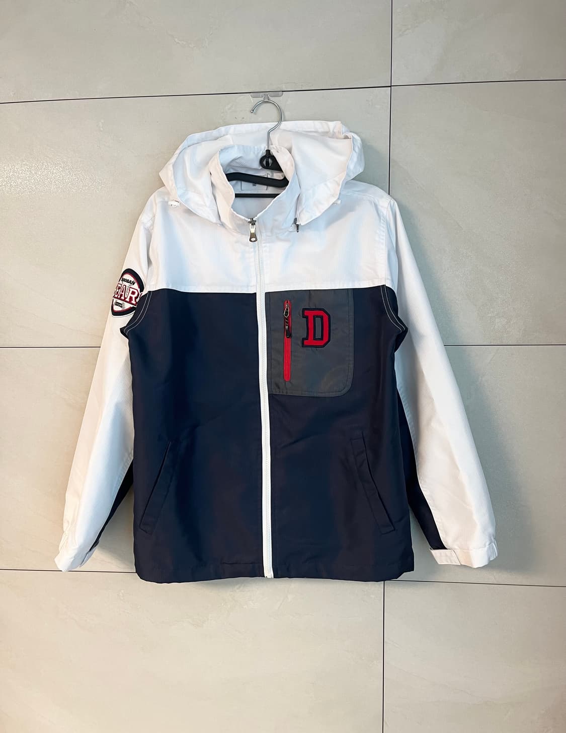 두산베어스 네포스 네이비 배색 후드 바람막이 [90]  상품이미지3