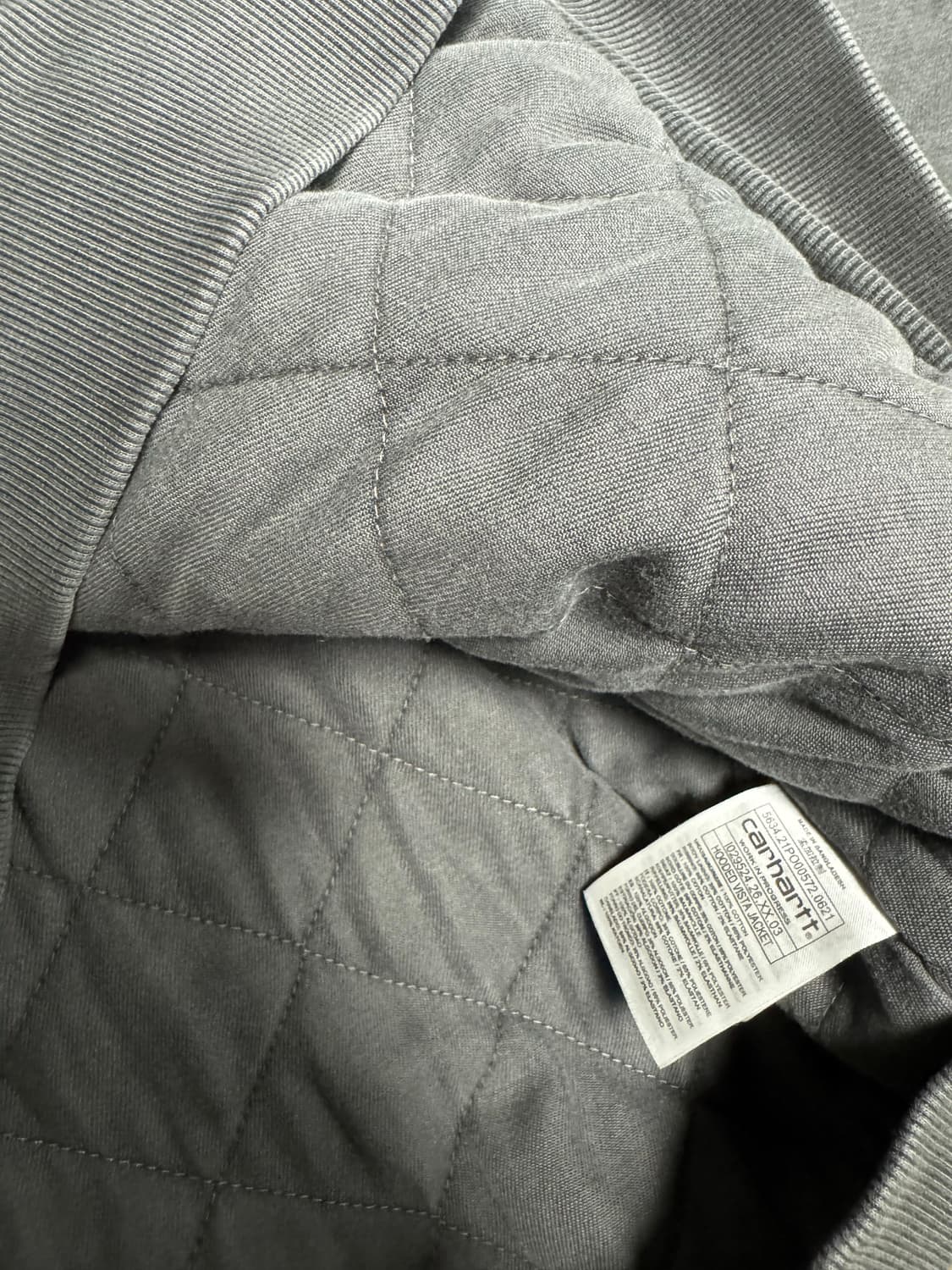 칼하트 WIP 후드 비스타 자켓 블랙 가먼트 다이드 XL 상품이미지4