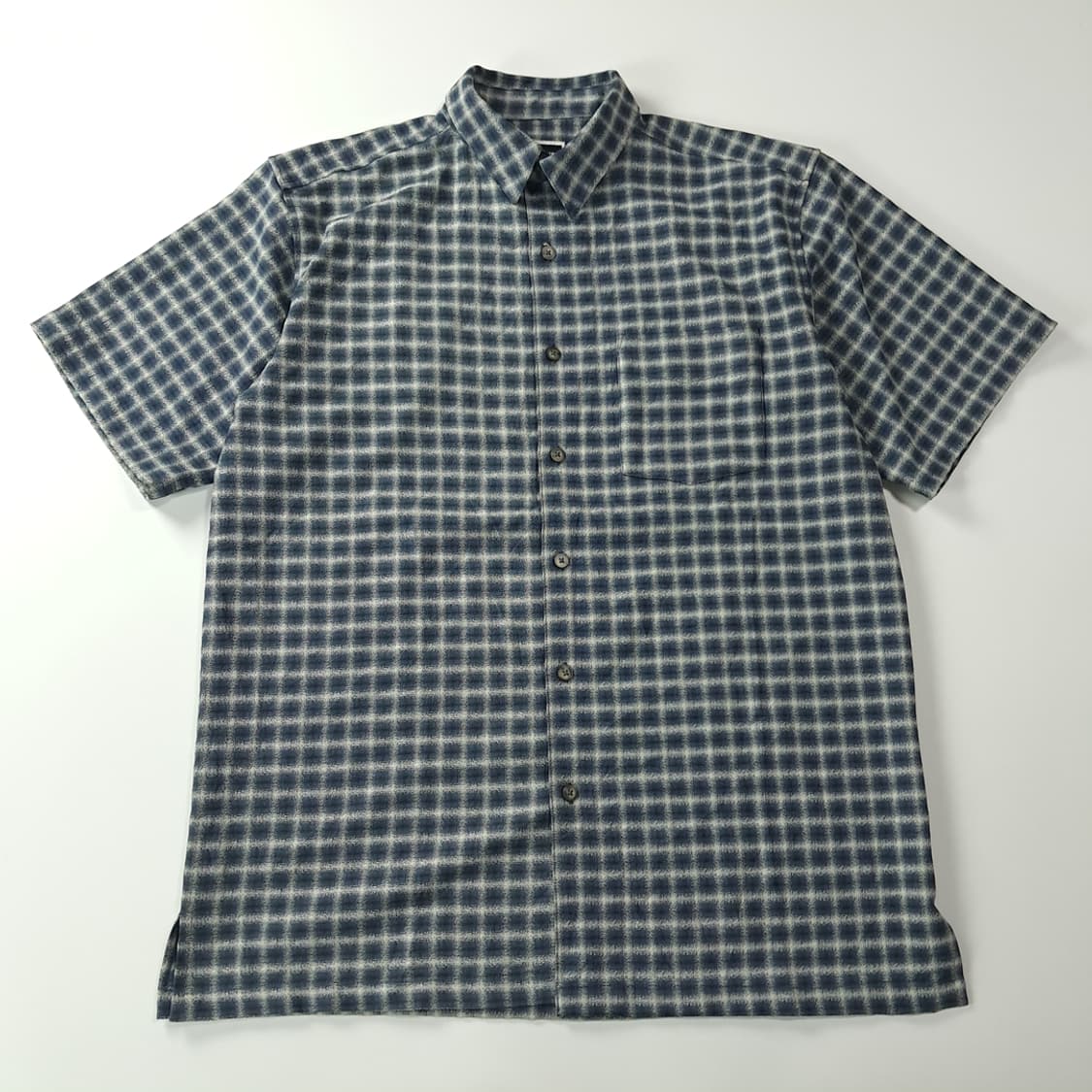 CK758 XL 노스페이스 90s 스모키 블록 체크 반팔 셔츠 남방 상품이미지1