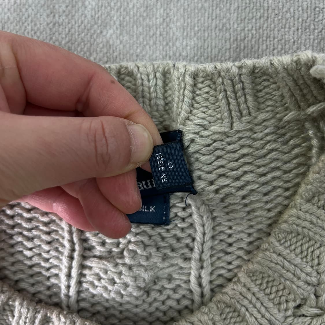 100 폴로 랄프로렌 실크 꽈배기 니트 상품이미지3