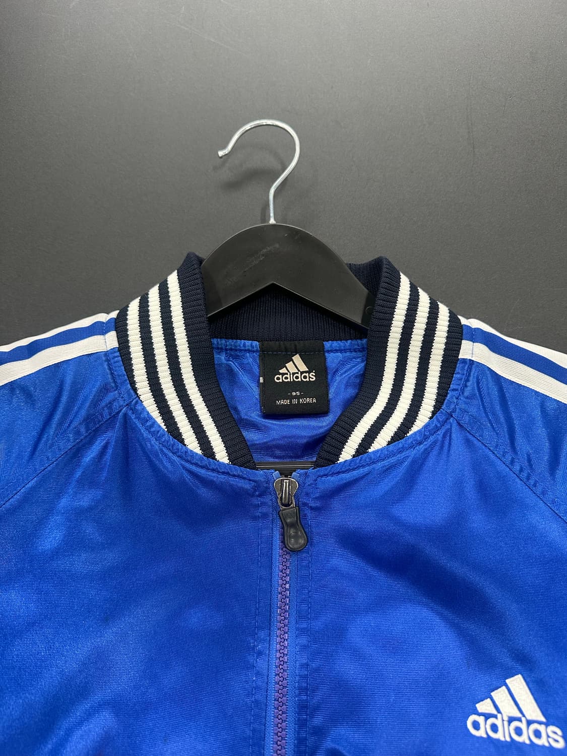 아디다스 00s 백로고 사틴블루 바시티켓 상품이미지8