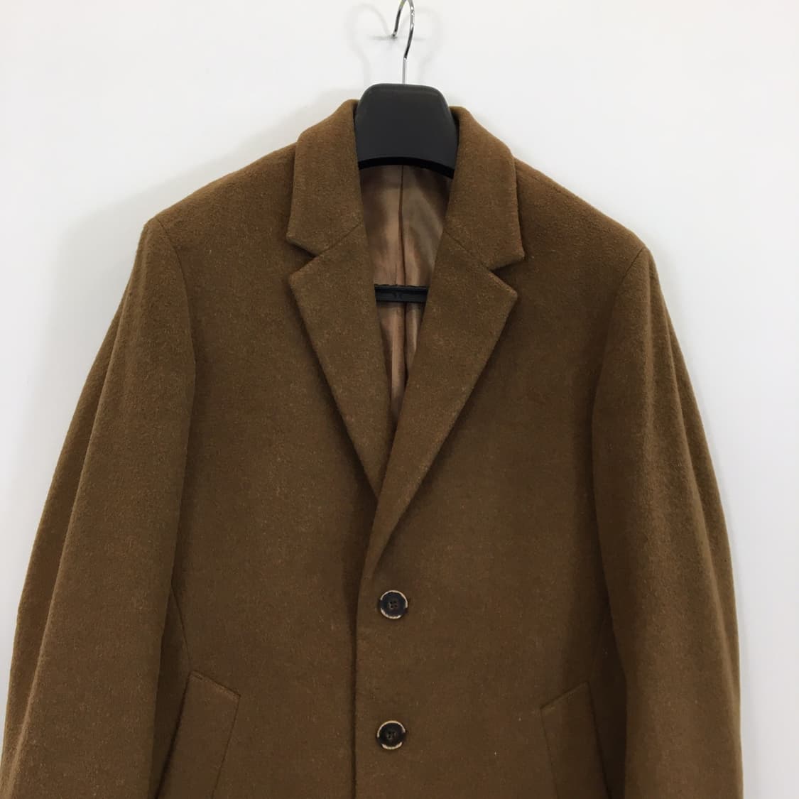 빠니갈레 이태리원단 카멜브라운 체스터코트 95  상품이미지2