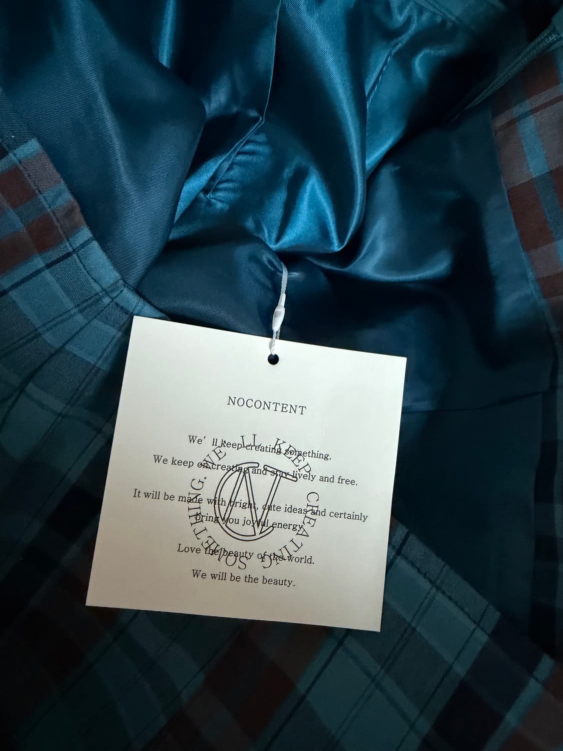 노컨텐츠 체크 미디 플리츠 스커트 새상품 상품이미지4