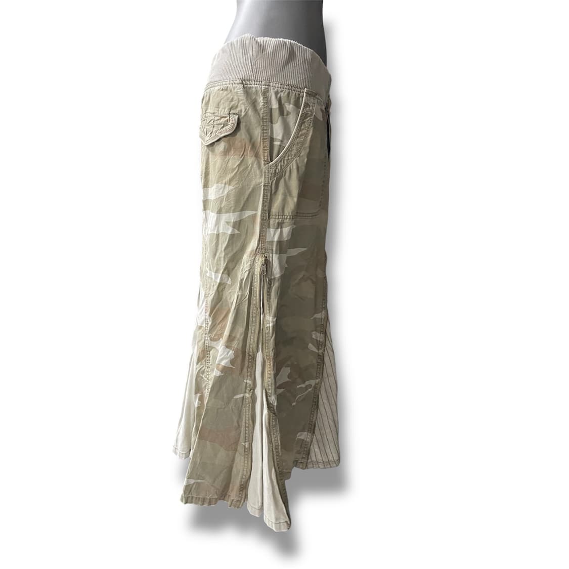 정품.고아 희귀패턴 카모 롱스커트(표기M) 상품이미지4
