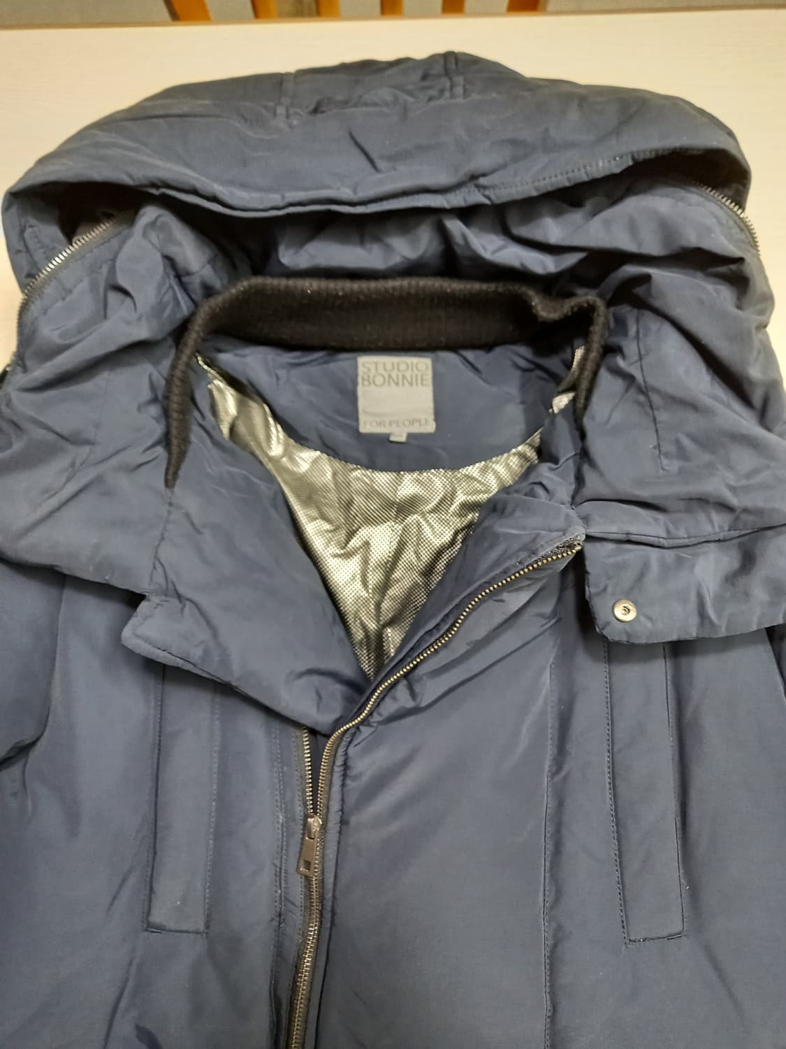 XL105 STUDIO BONNIE 덕다운 하프패딩 네이비 XL-451 상품이미지4