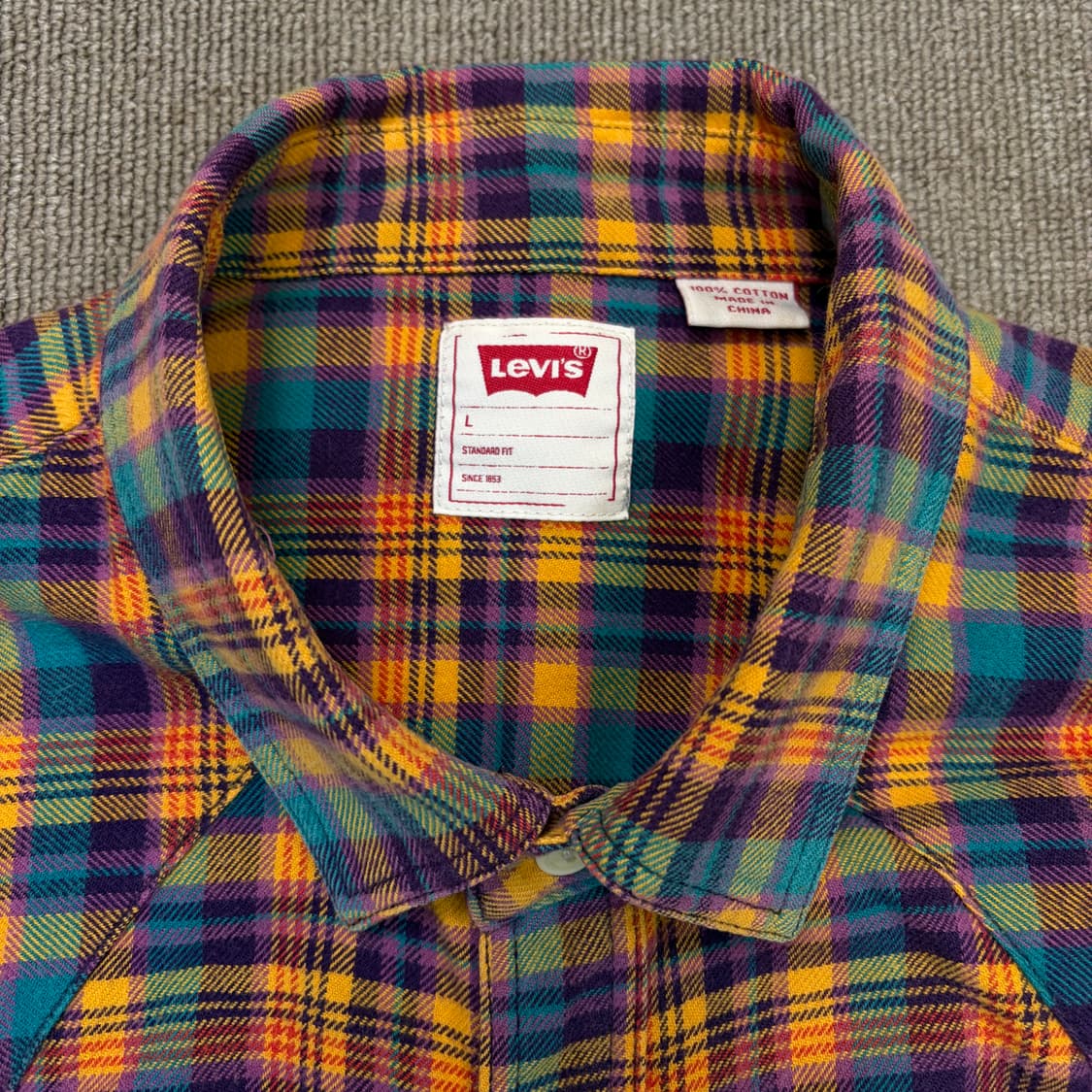 levis 리바이스 웨스턴 플란넬 체크셔츠 L 상품이미지2