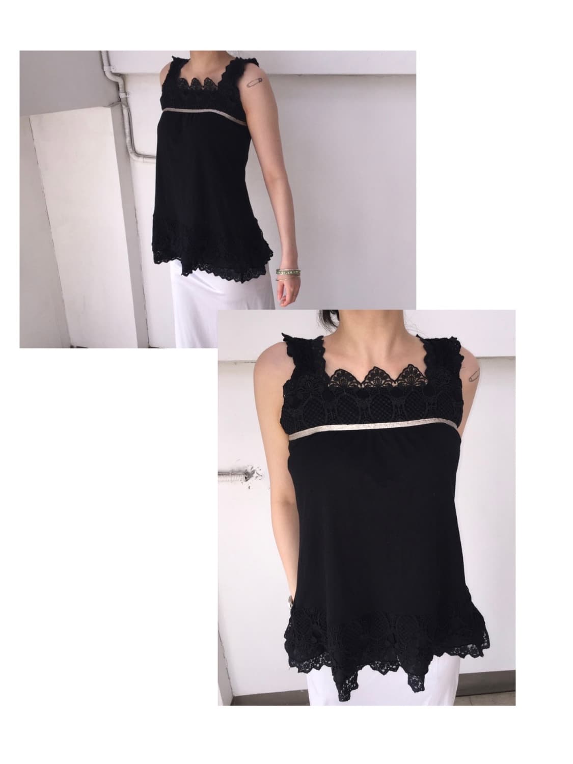 AXES FEMME 엑시즈팜 히메갸루 레이스 슬리브리스 상품이미지1