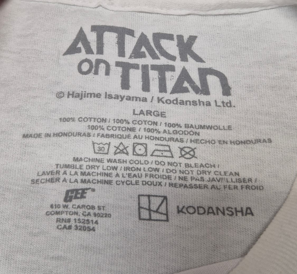 [L,실측XL] 진격의거인 오피셜 티셔츠 -221 상품이미지3