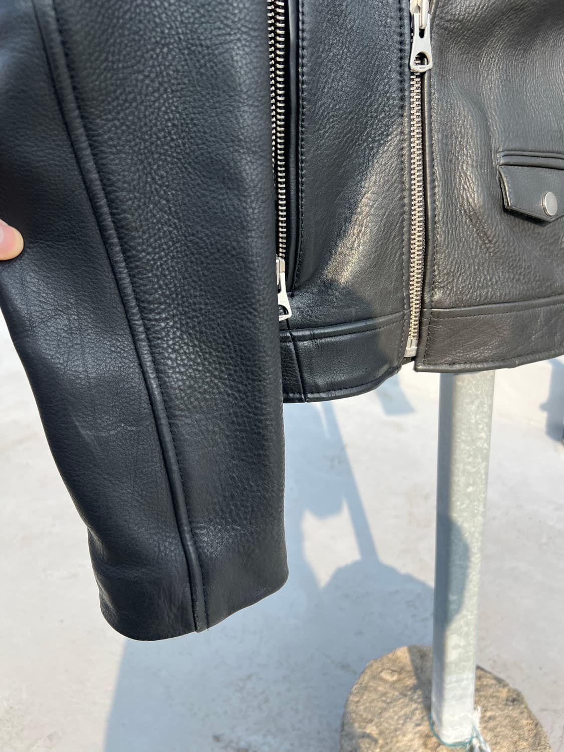 H&M Edition 벨벳카라 소가죽자켓 상품이미지9