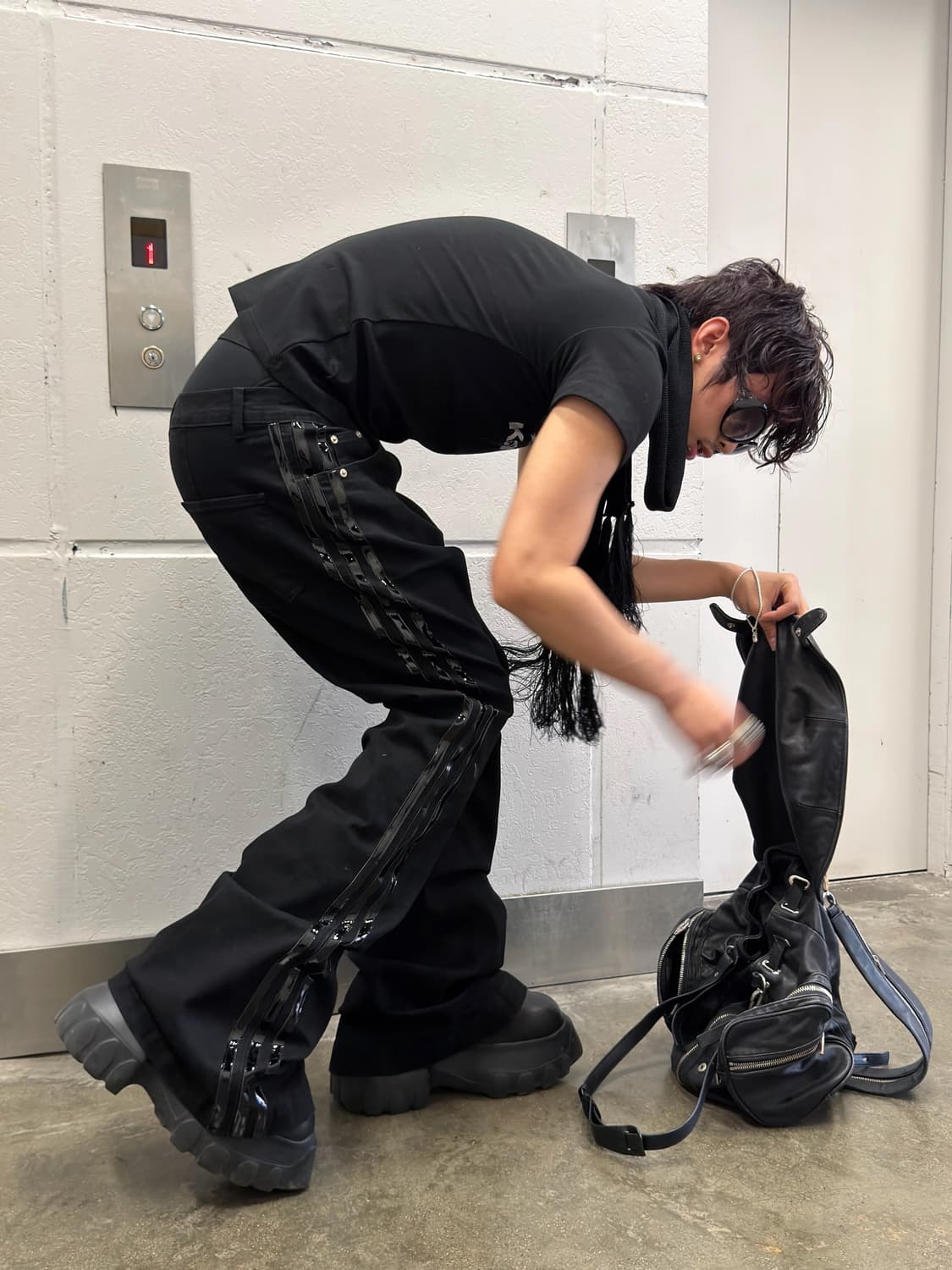 Black Venom Coated Bootcut Denim 상품이미지2