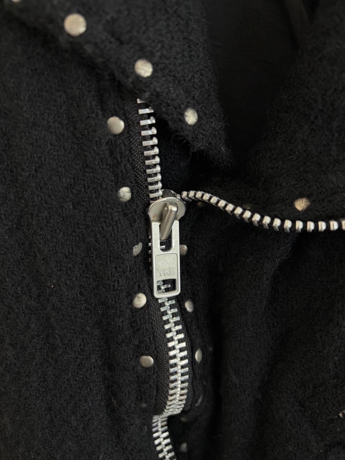 준야와타나베 07aw 스터드 축융 울 라이더 자켓 상품이미지5