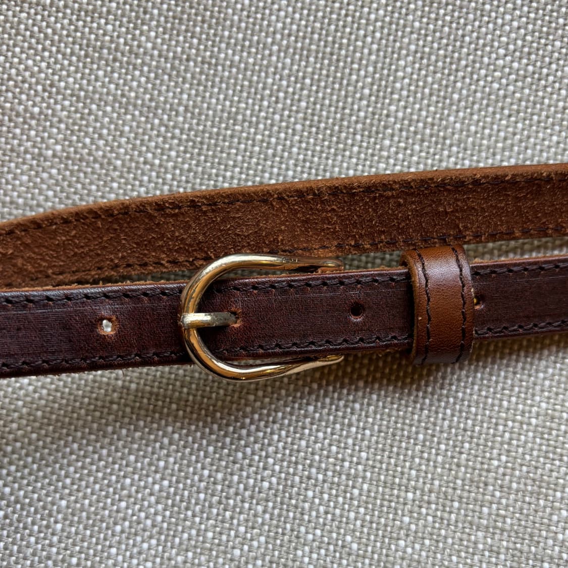 두줄 빈티지 가죽벨트 상품이미지3