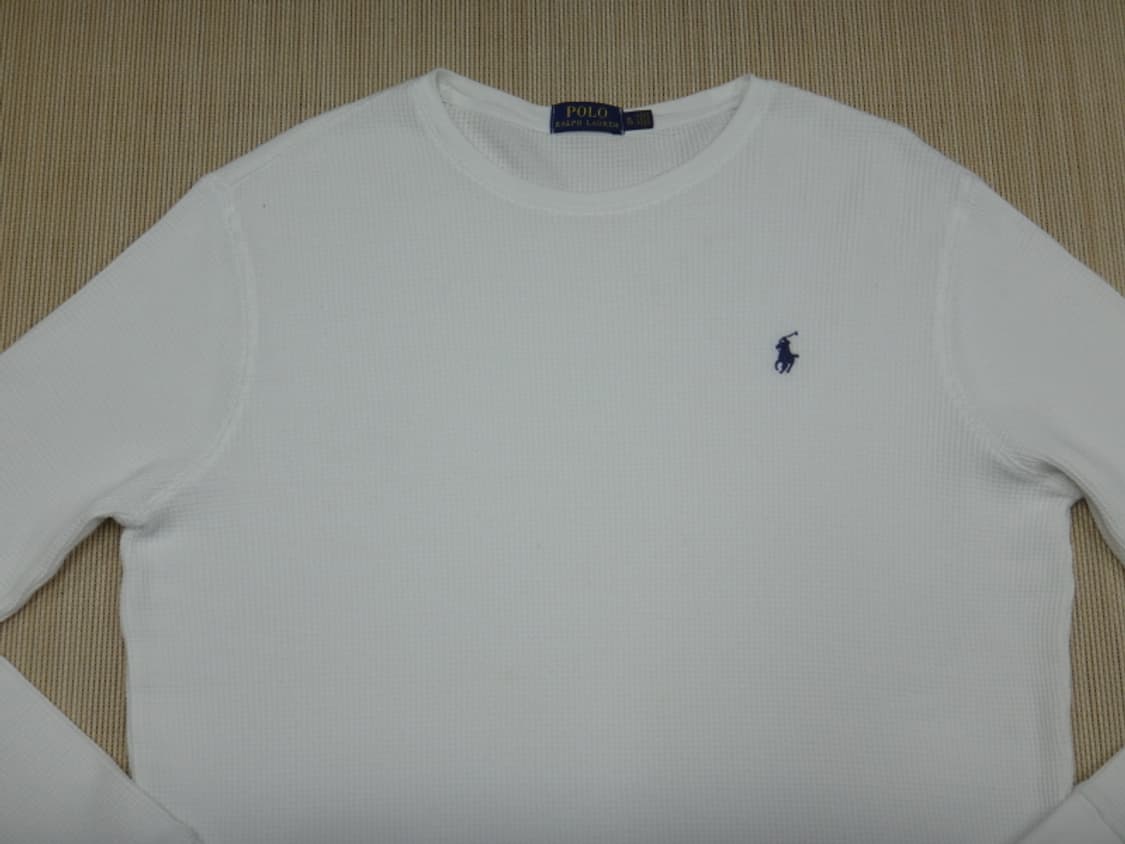 (XL) 폴로 남성 와플 라운드넥 긴팔 티셔츠 상품이미지3