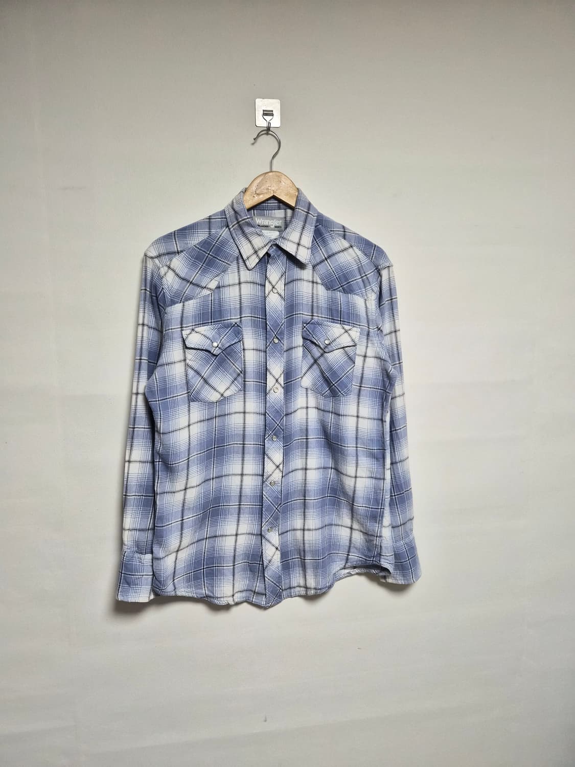 랭글러Wrangler 체크 웨스턴 셔츠 M사이즈 - S289 상품이미지1