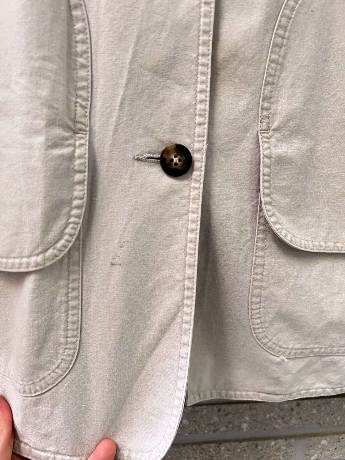 [XL]L.L.Bean 엘엘빈 체크 라이닝 아이보리 초어 자켓 상품이미지5