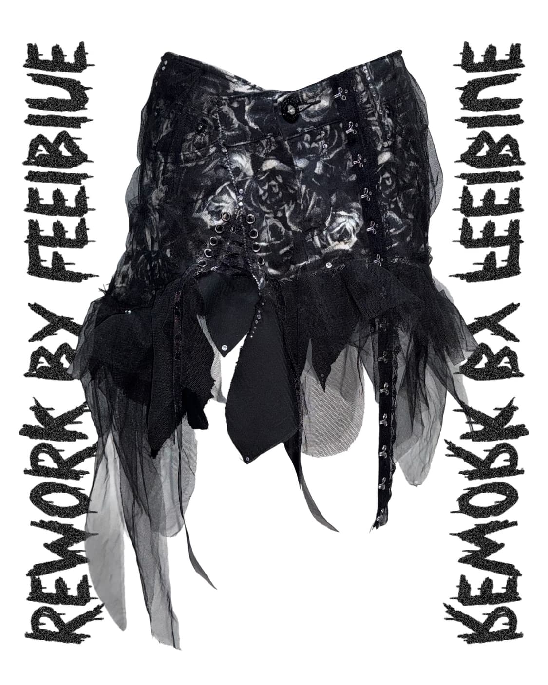 FEELBLUE REWORK 023 – Eclipse Rose Skirt 상품이미지1