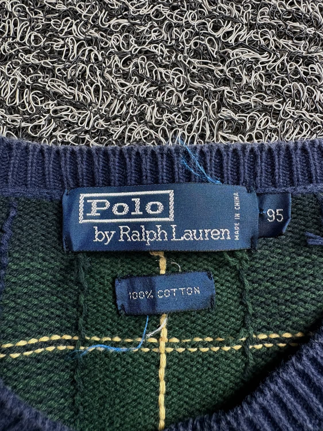 폴로 랄프로렌 포니로고 블랙 와치 체크 스웨터 4020 상품이미지4