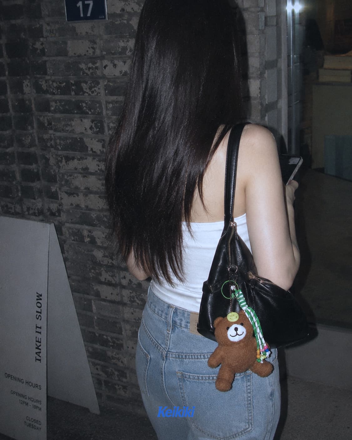 브라운 빈티지 곰 인형 키링 파라코드 스트랩 가방고리 상품이미지3