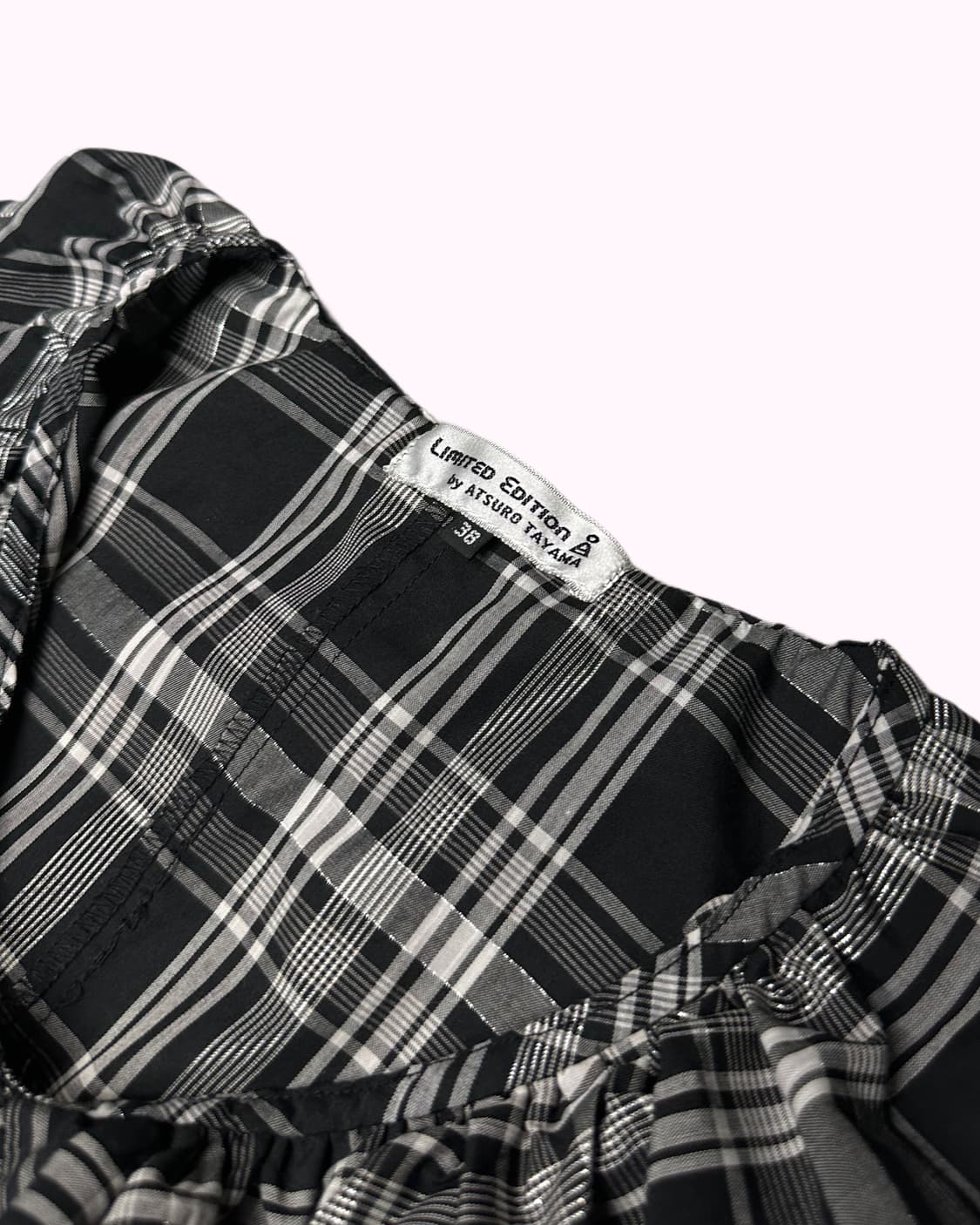 ruffler ribbon check dress 상품이미지3