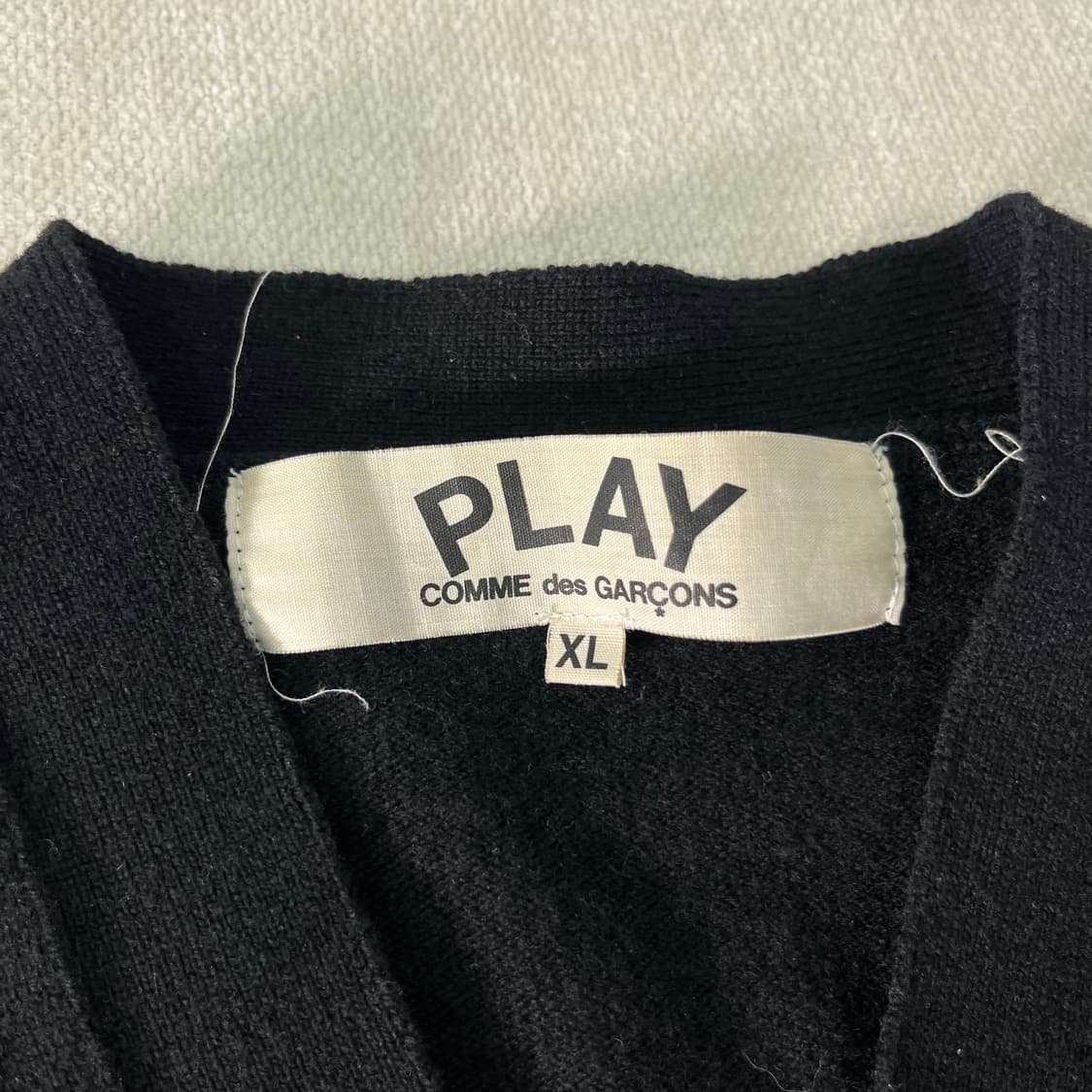 105 꼼데가르송 하트와펜 백화점택 울 가디건 상품이미지4