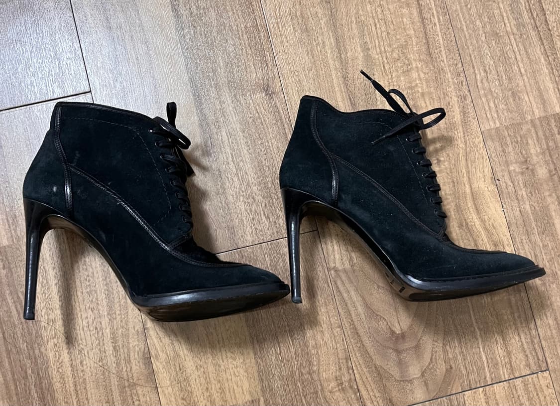 버버리 송치/ 스웨이드 레이스업 앵클 부츠 38 상품이미지5