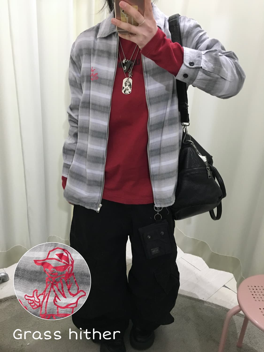 grass hither y2k hiphop shirt jk 상품이미지1