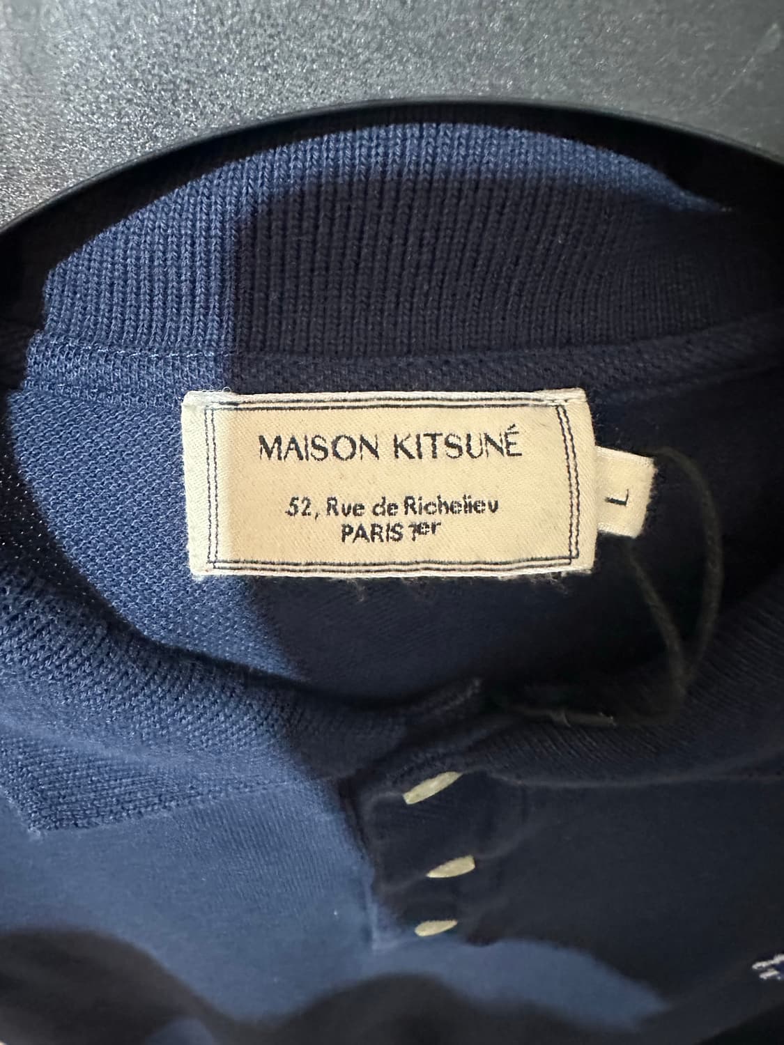 메종키츠네 트라이컬러 폭스패치 폴로셔츠 상품이미지2