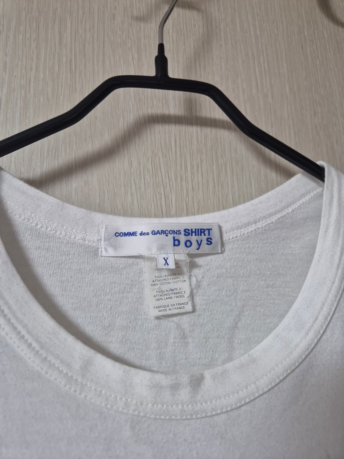 (정품) 꼼데가르송 셔츠 보이즈 반팔 티셔츠 남성 상품이미지6
