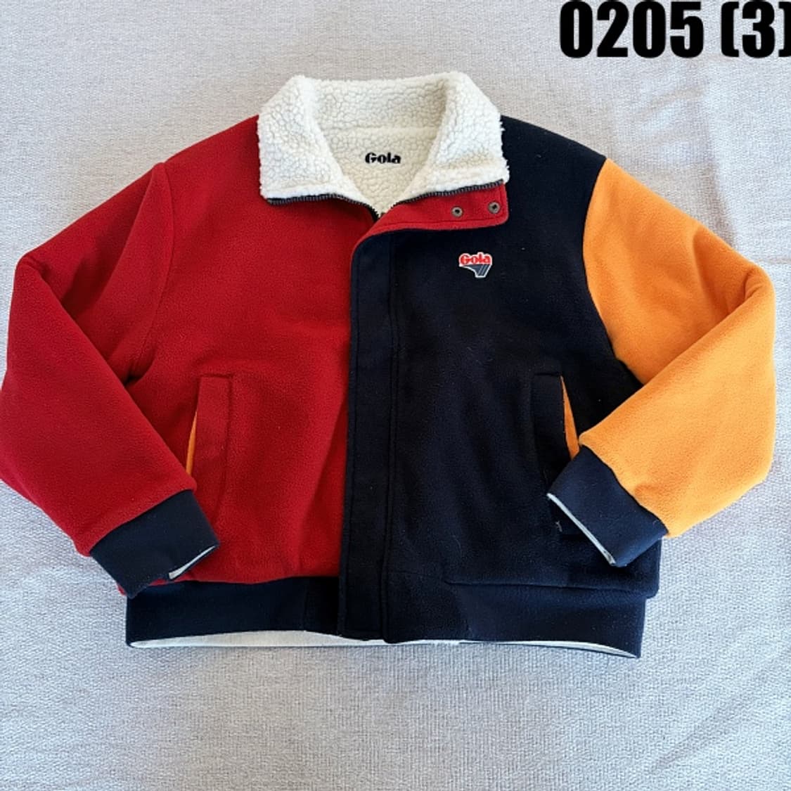 [F] Gola 골라 컬러블록 리버시블 양털 플리스 점퍼 0205(3) 상품이미지1
