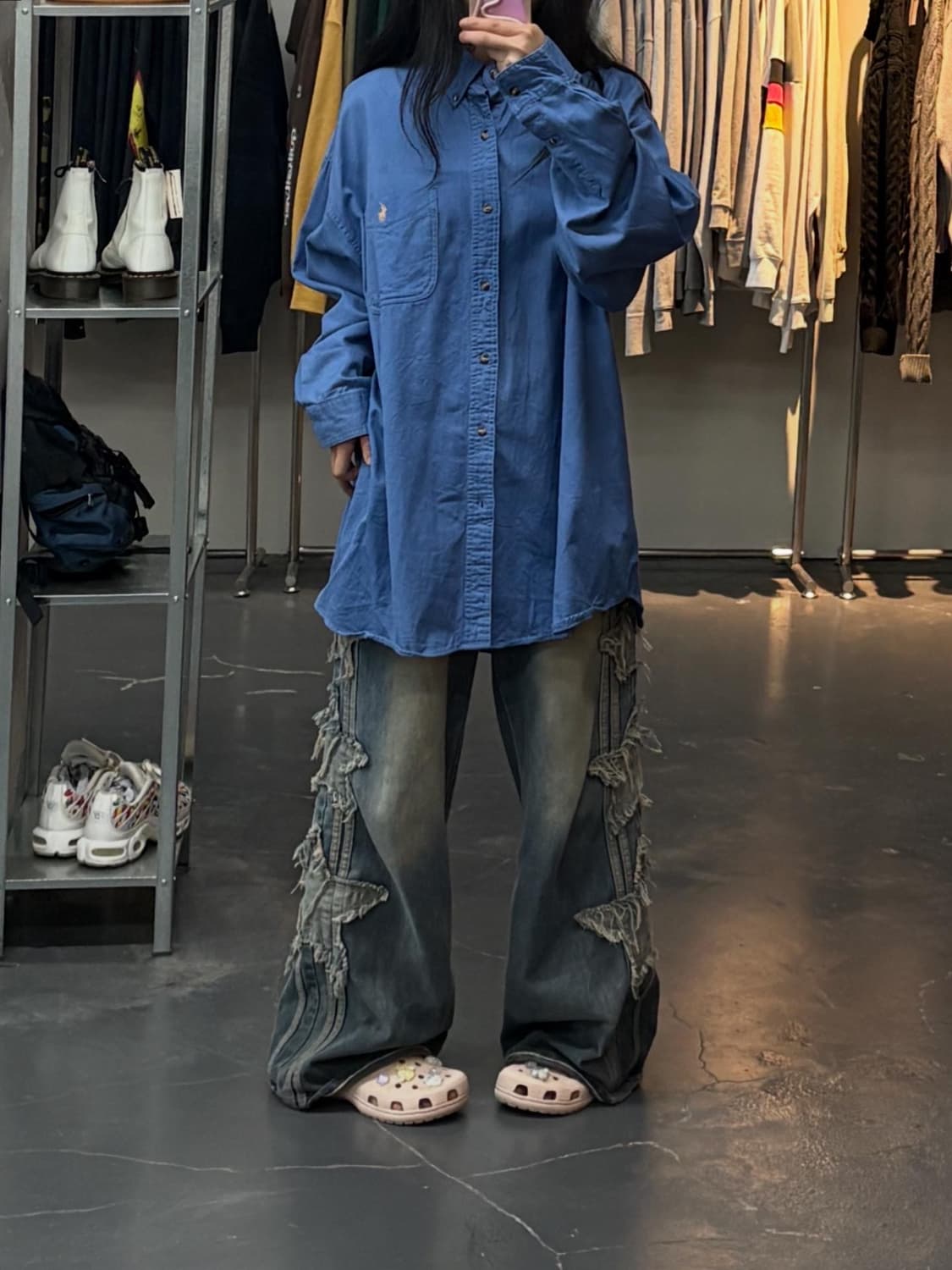 폴로랄프로렌 오버핏블루 옥스포드셔츠 A2964 상품이미지1