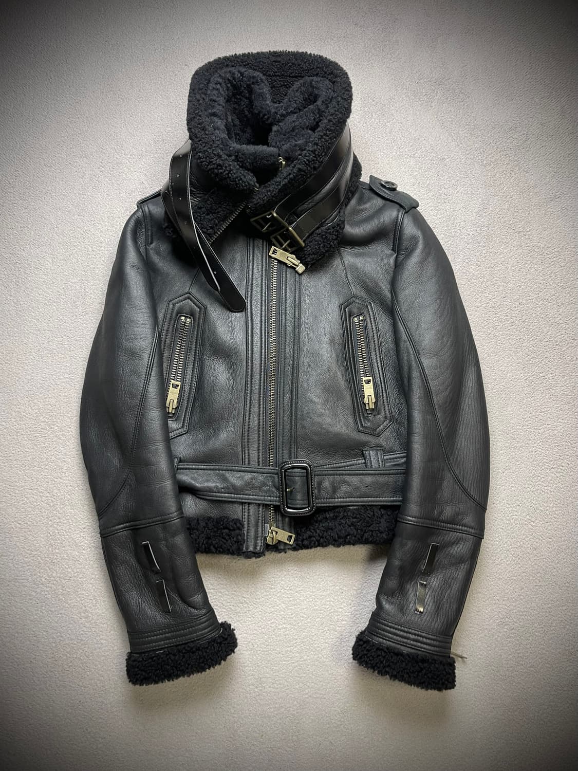 [55] 여성 양가죽 무스탕 블랙  상품이미지1