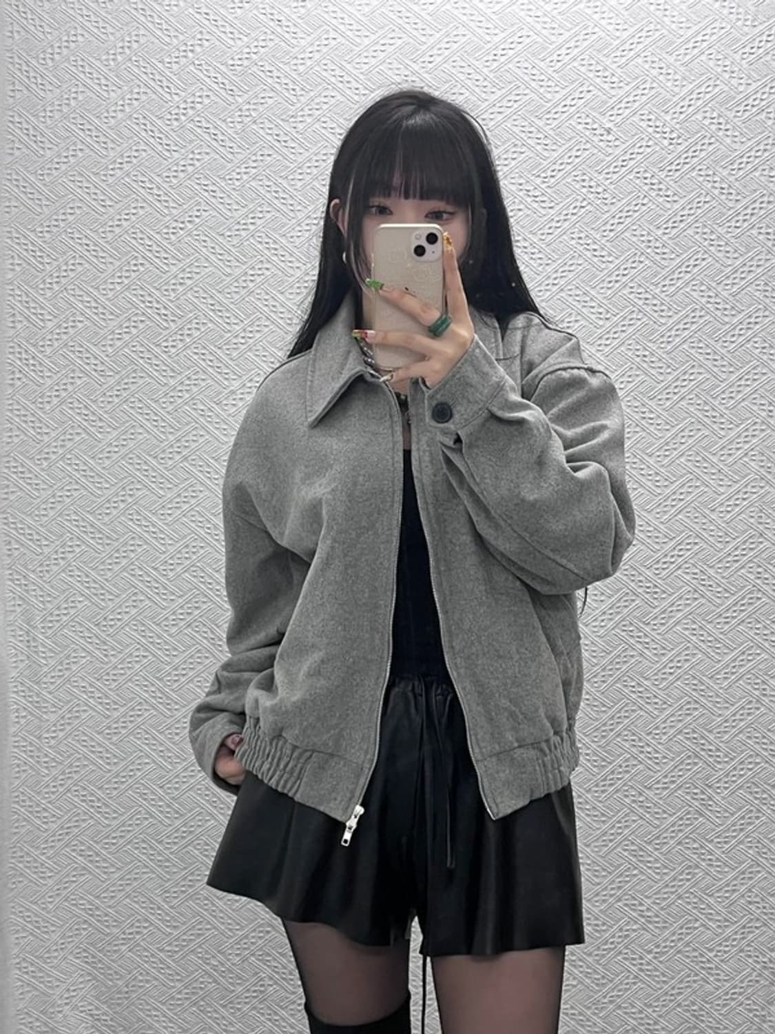 MOO 빈티지 모던시크 캐주얼 블루종 모직 자켓 M C09543 상품이미지1