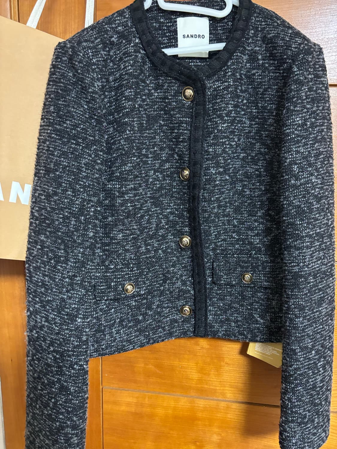 Sandro 산드로 트위드 자켓 36 상품이미지9