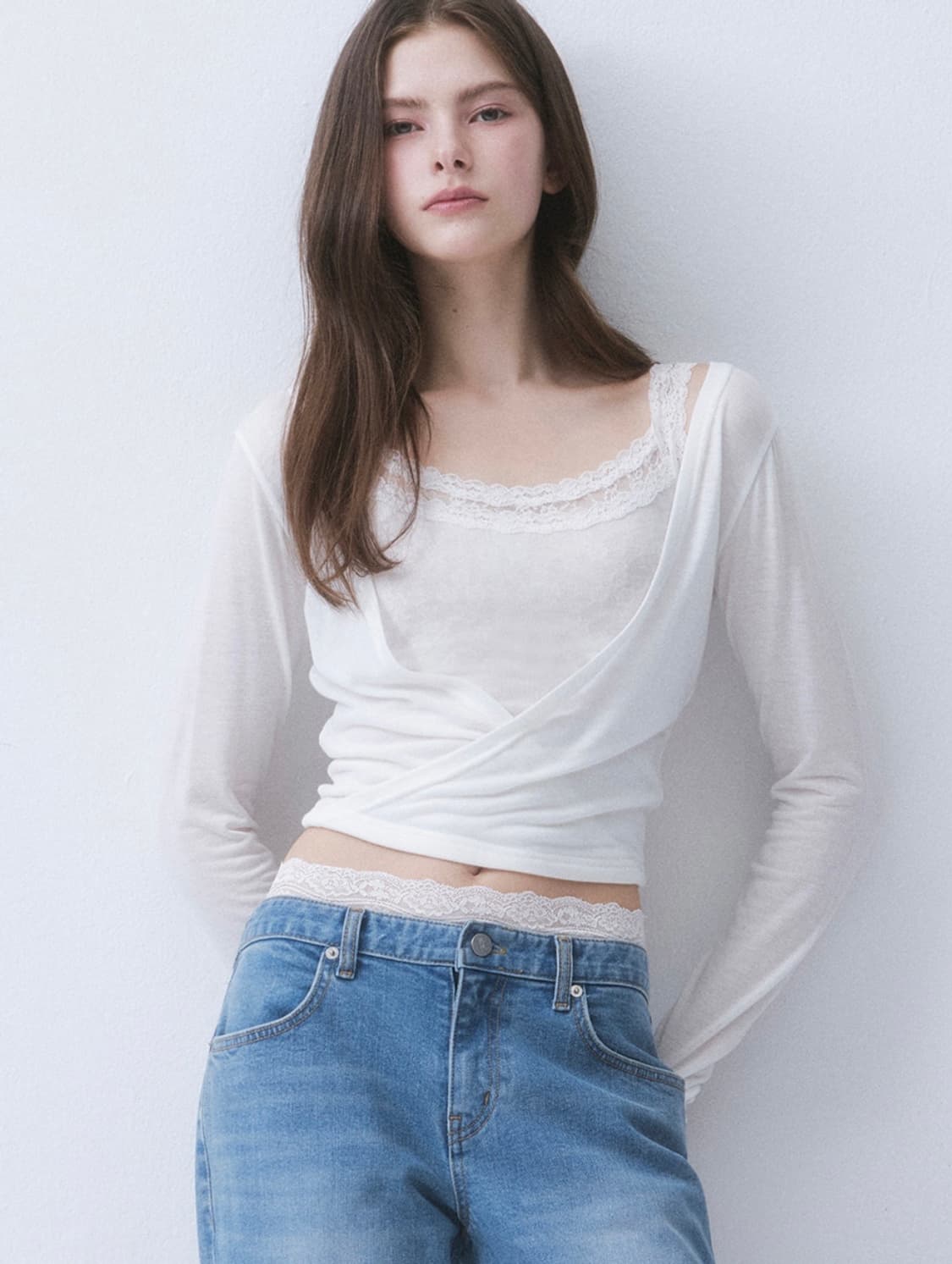 더티스-AIRY 3 LAYER LACE WRAP 판매 합니다. 상품이미지1