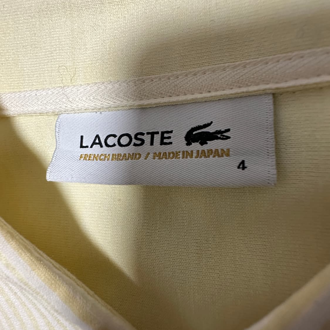 LACOSTE japan made shirt yellow 상품이미지3