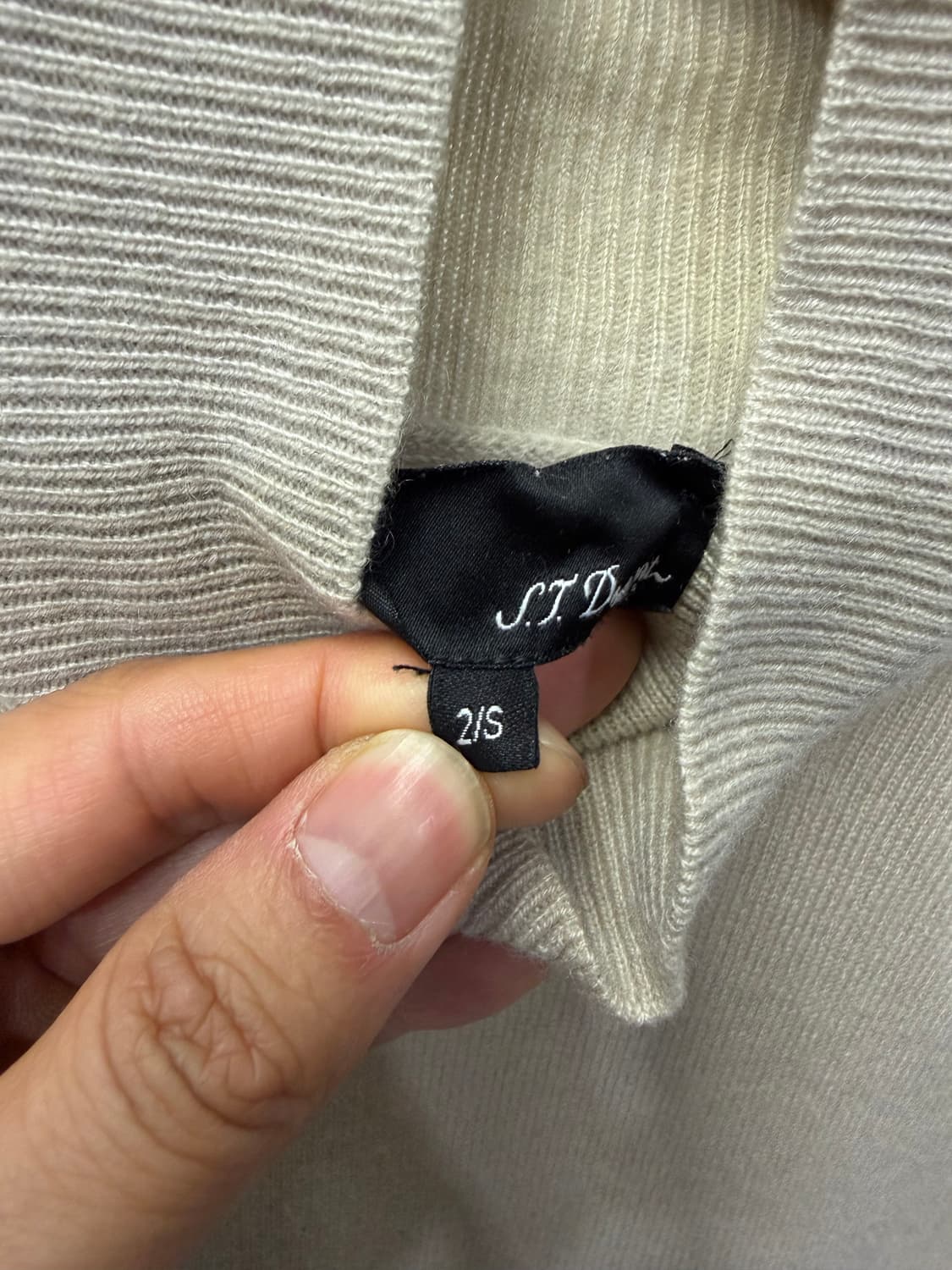 정품) 에스티듀퐁 남성 캐시미어100 터틀넥 니트 S 상품이미지6