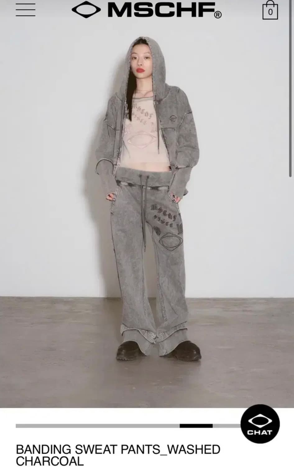 미스치프 BANDING SWEAT PANTS_WASHED CHARCOAL 상품이미지1