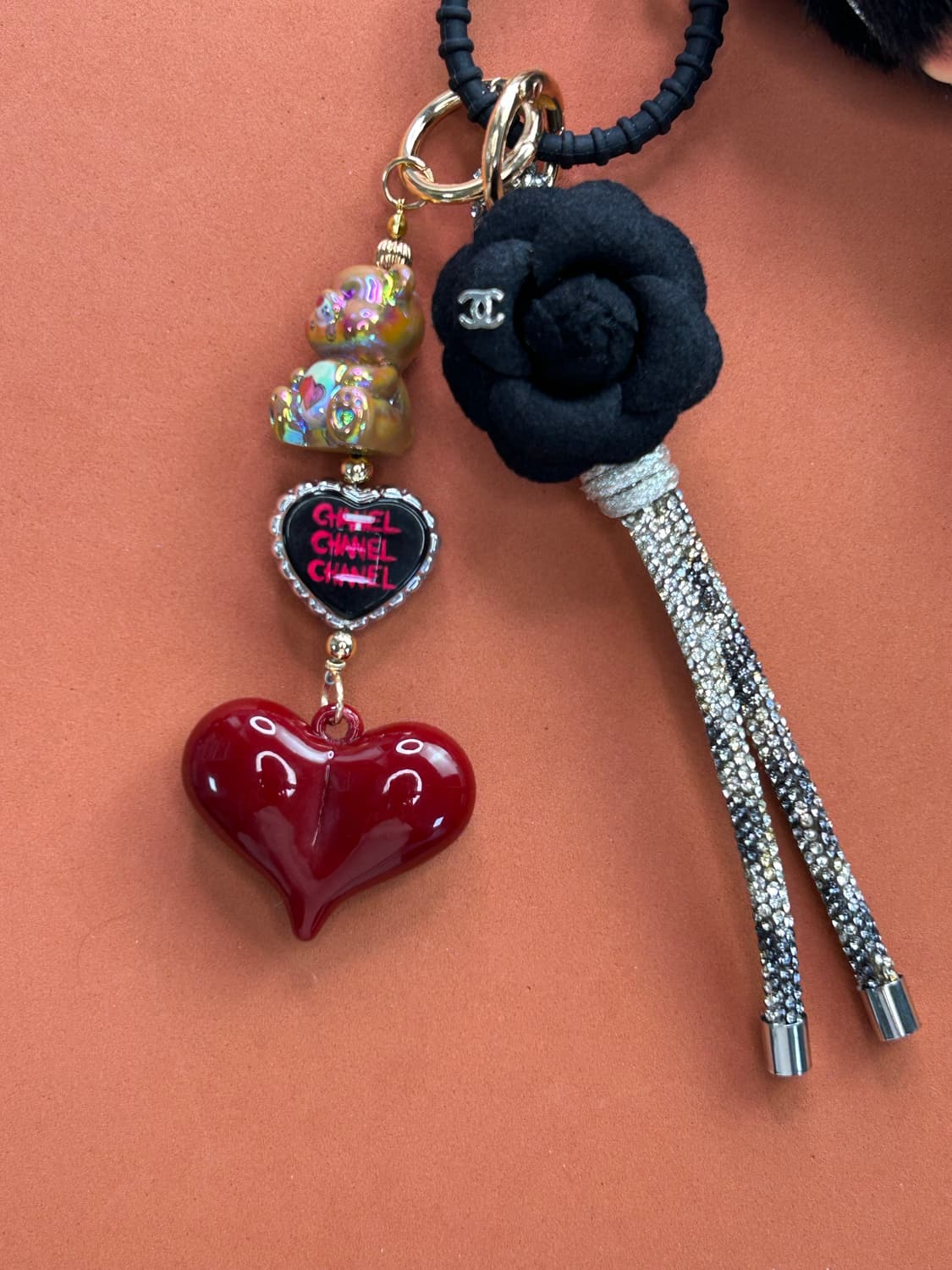 (69) ✨🖤정품몬치치커스텀_올블랙무드 레드하트포인트 상품이미지10