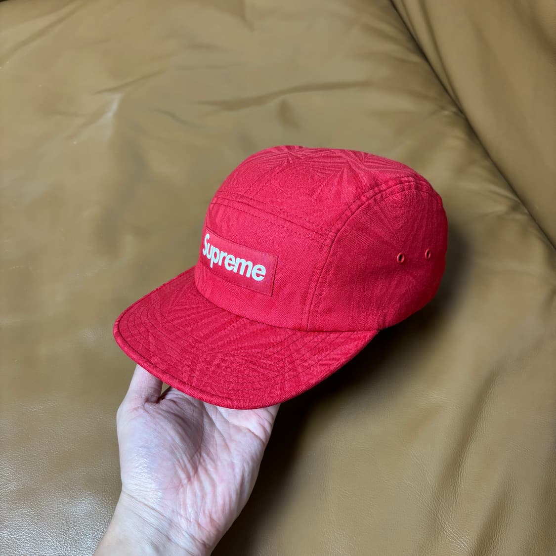 Supreme 슈프림 레드 캠프캡 모자 (Washed Red) 상품이미지4